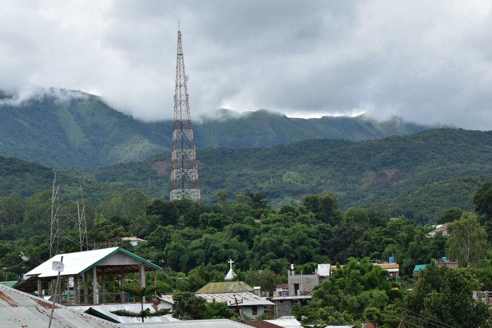 Nikon D5600 sample photo. Tower, hill, cloud photography