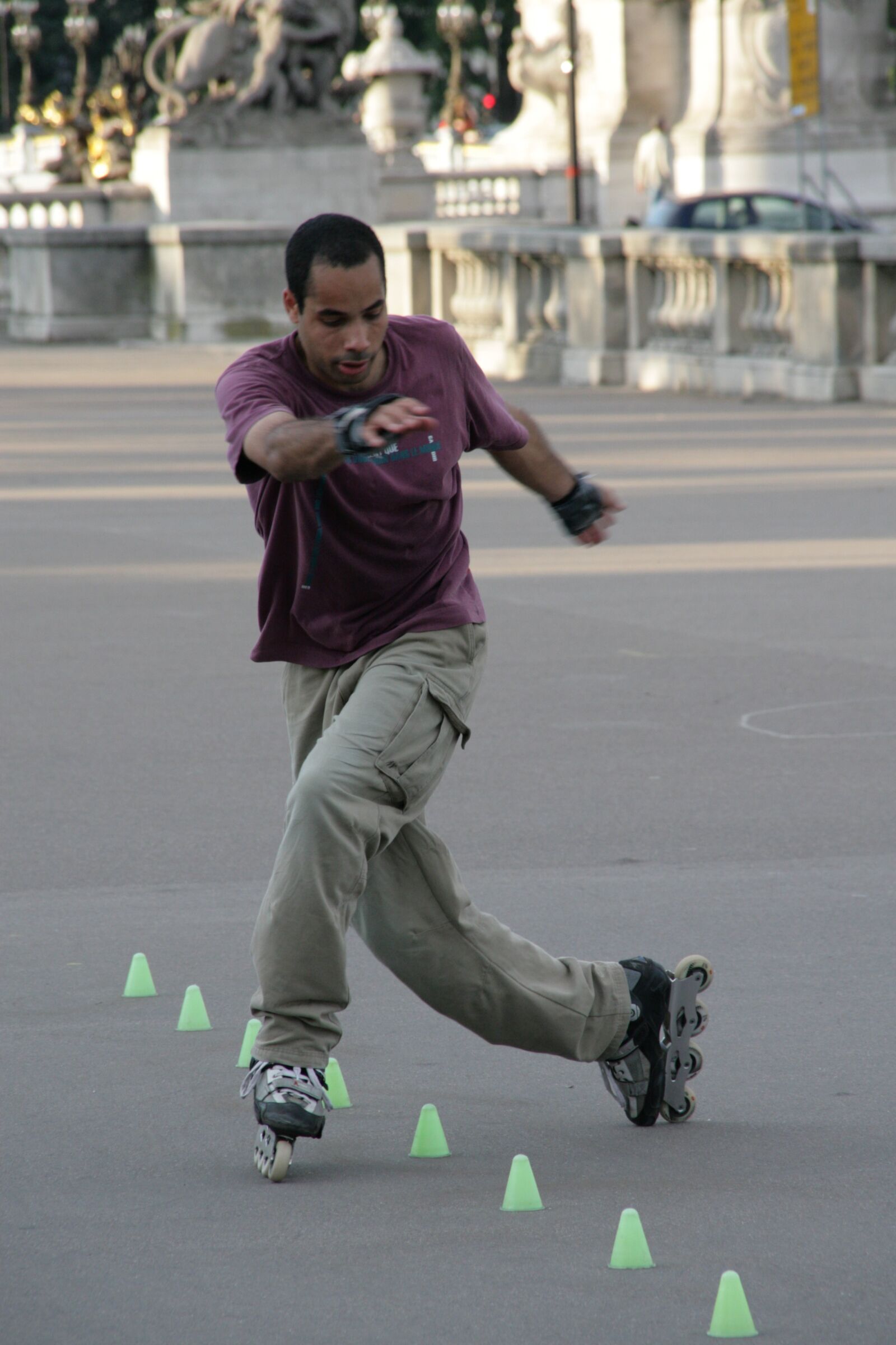 Canon EOS 30D sample photo. Skating, cones, exercise photography