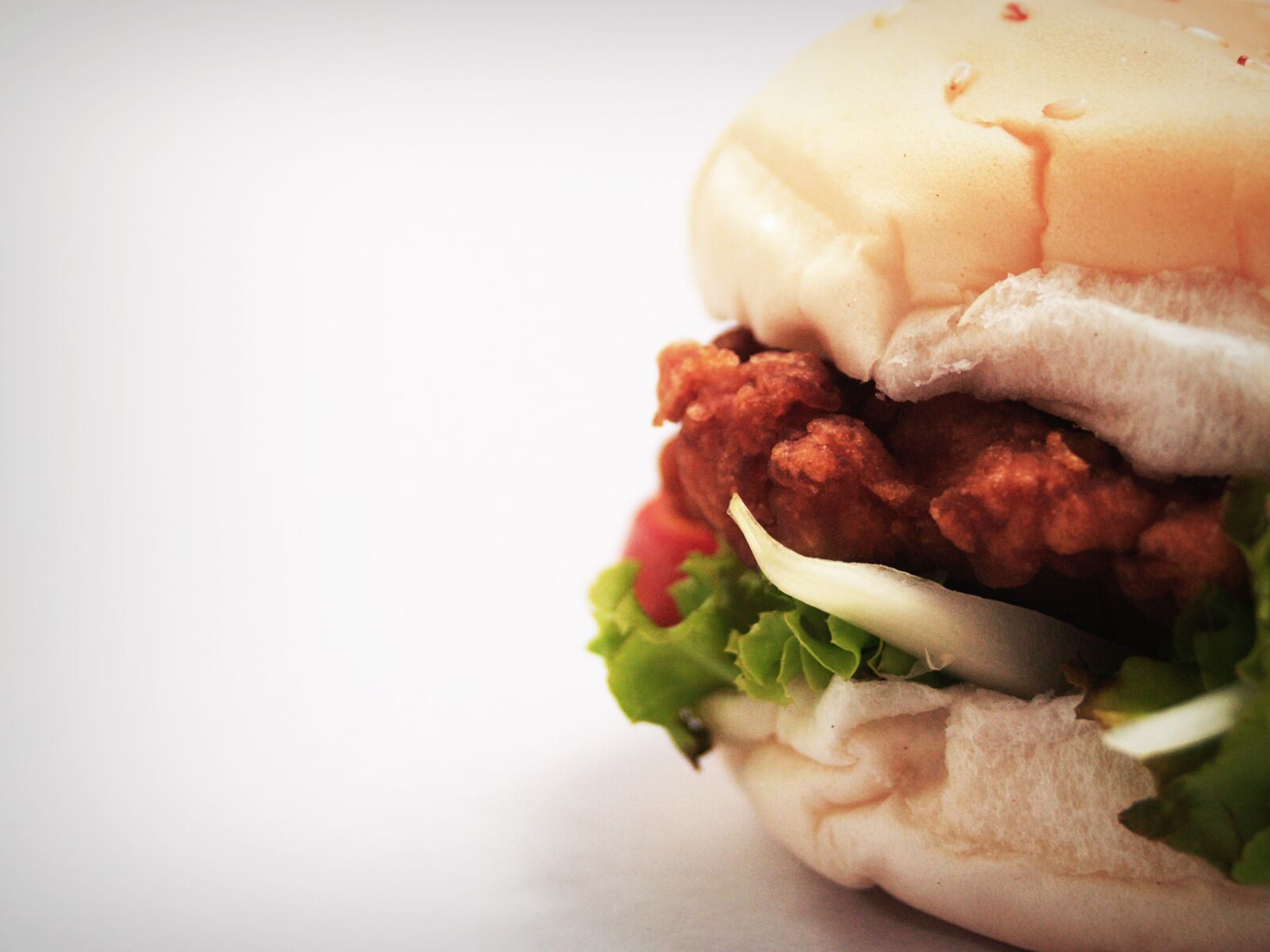Olympus E-300 (EVOLT E-300) sample photo. Hamburger, burger, bun photography