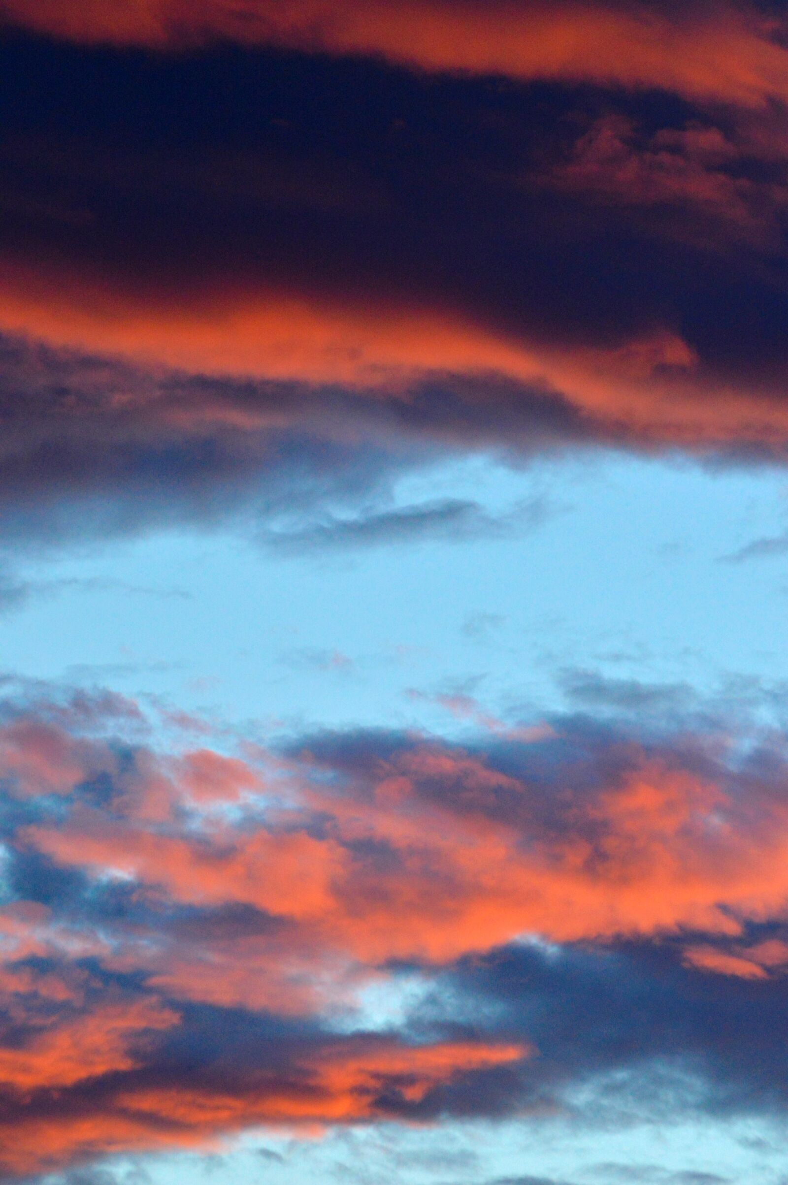 Nikon D3200 sample photo. Sunset, orange, blue photography