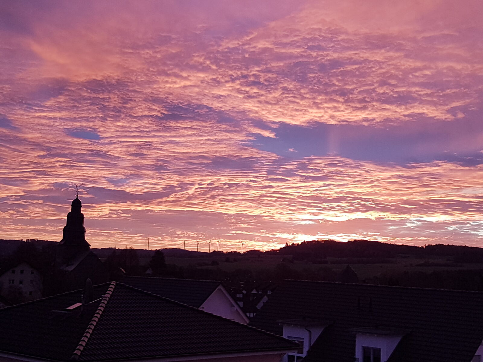 Samsung Galaxy S7 sample photo. Hesse, steeple, sunrise photography