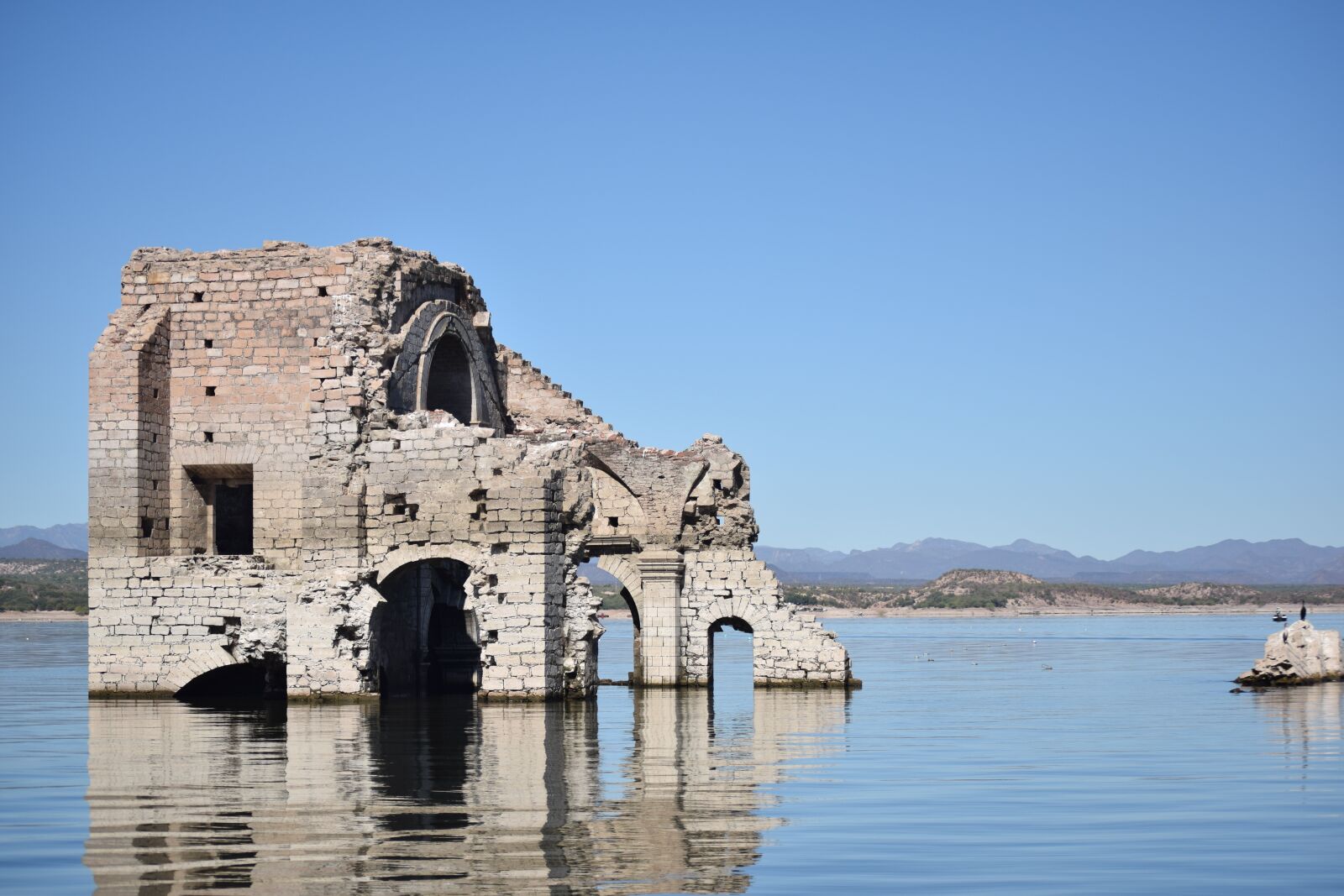Nikon D3300 sample photo. Church, lake, ruins photography
