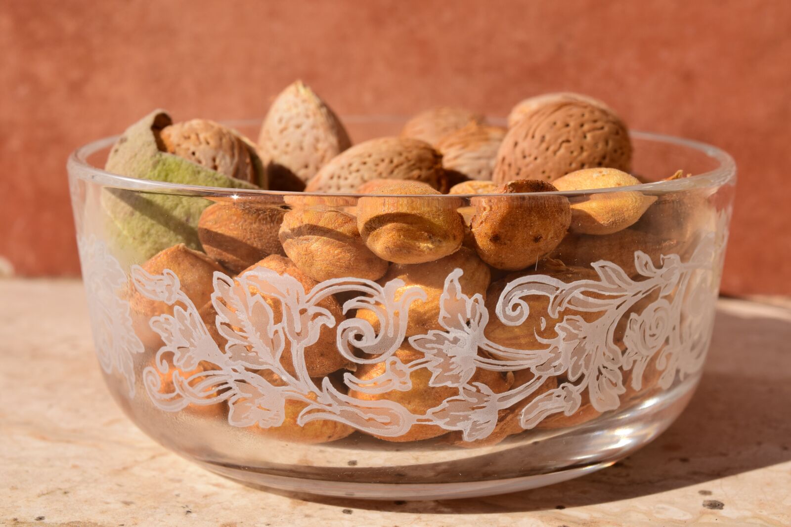 Nikon D3300 sample photo. Almonds, bowl, decorative photography