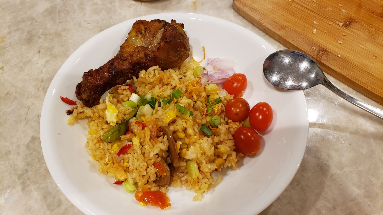 Samsung Galaxy Note9 sample photo. Fried rice, lunch, culinary photography