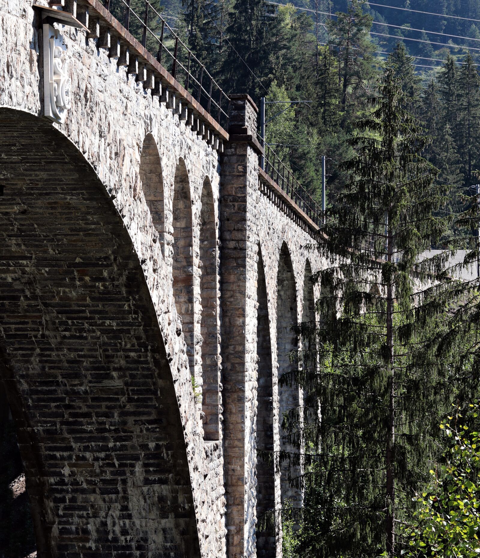 Canon EF 50mm F1.8 STM sample photo. Railway bridge, glacier express photography