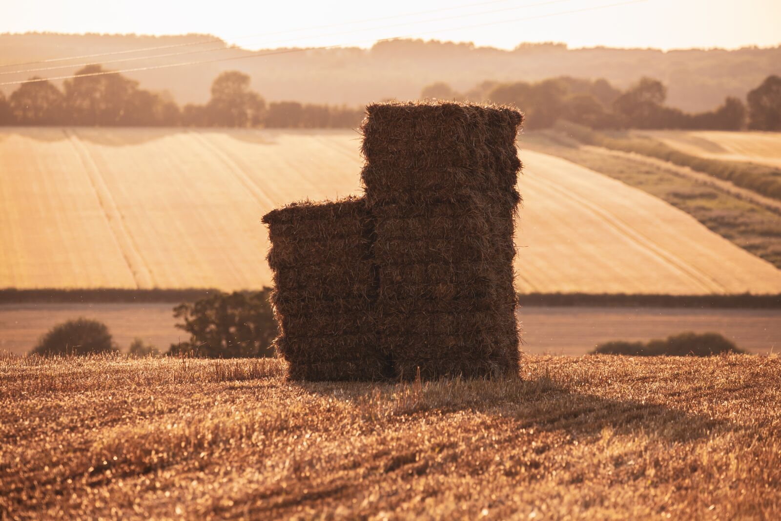 150-600mm F5-6.3 DG OS HSM | Contemporary 015 sample photo. Hay bale, haystack, summer photography