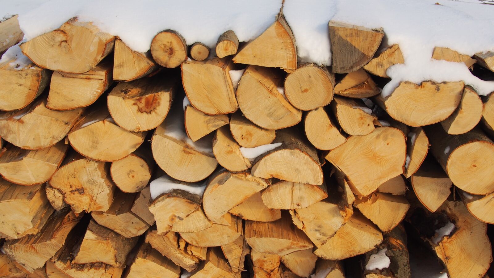 Olympus PEN E-PM2 sample photo. Firewood, winter, snow photography