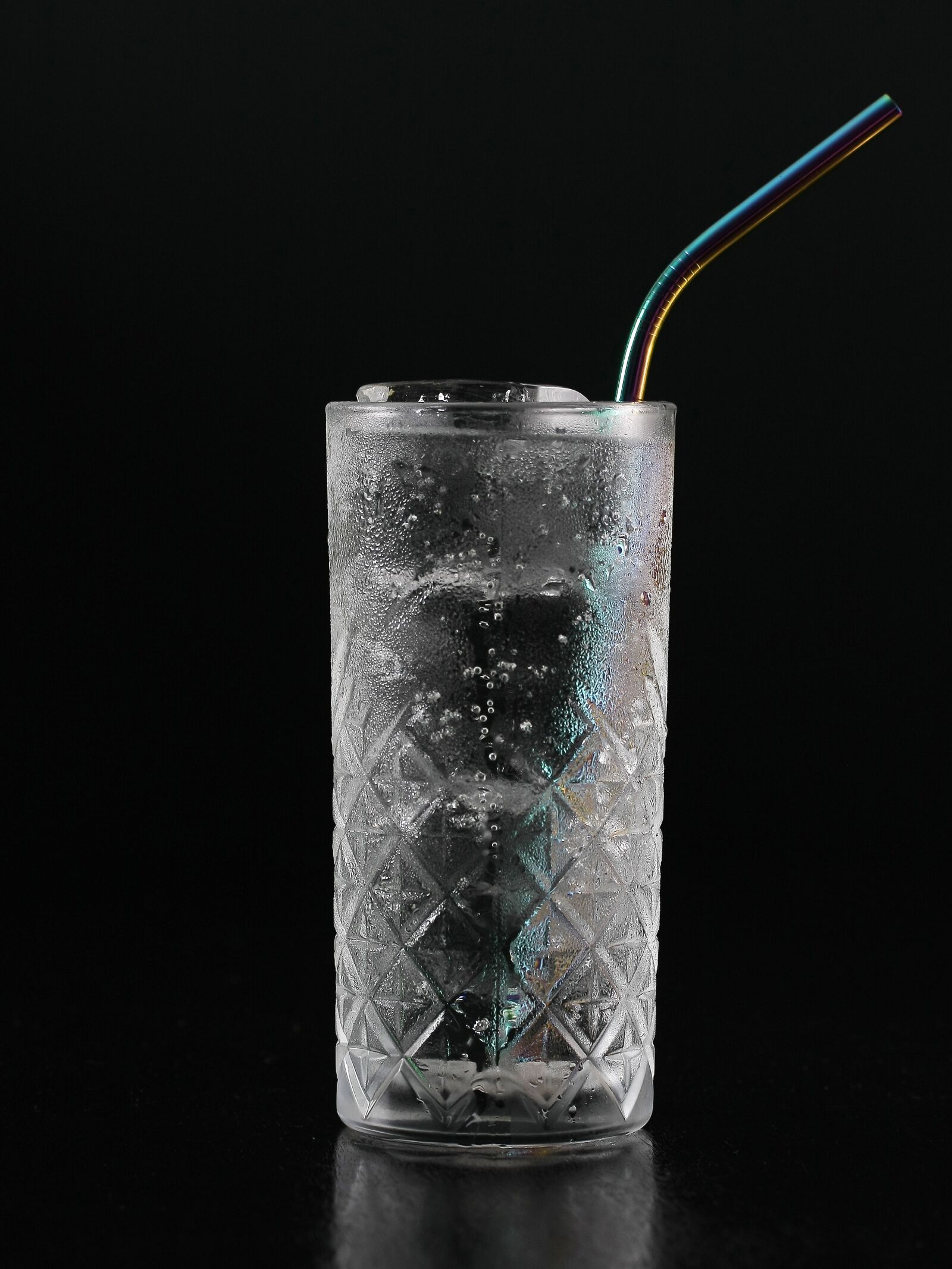 Canon EOS 40D sample photo. Glass, metal straw, drink photography