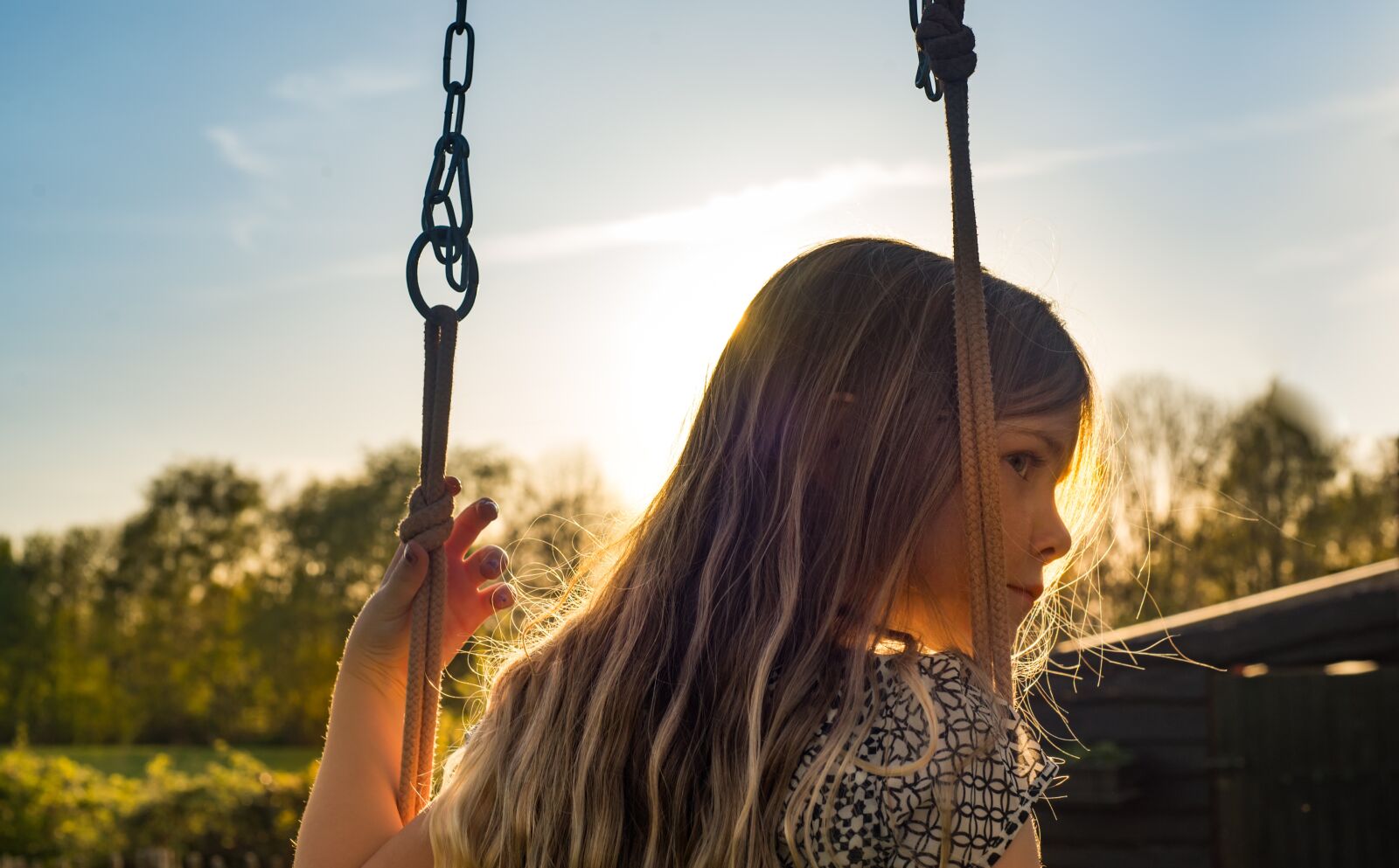 Nikon D610 sample photo. Girl, swing, summer photography