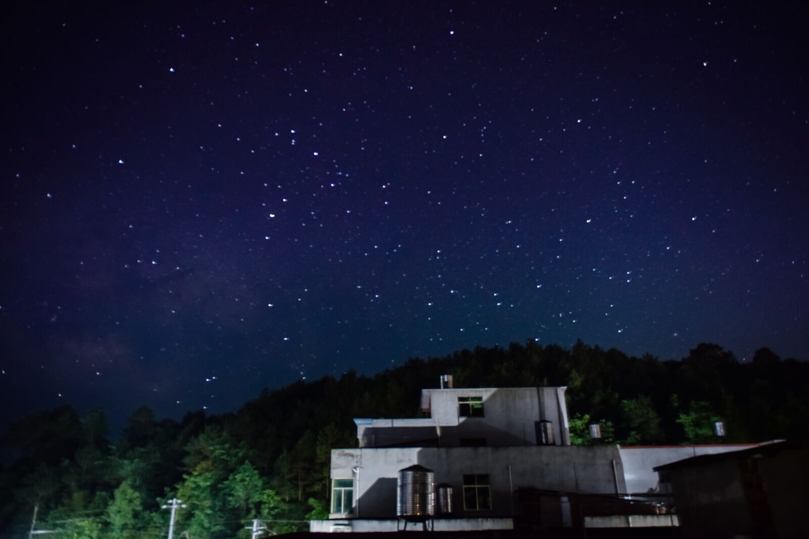 Nikon D810 sample photo. 农村, 星星, 暗蓝 photography