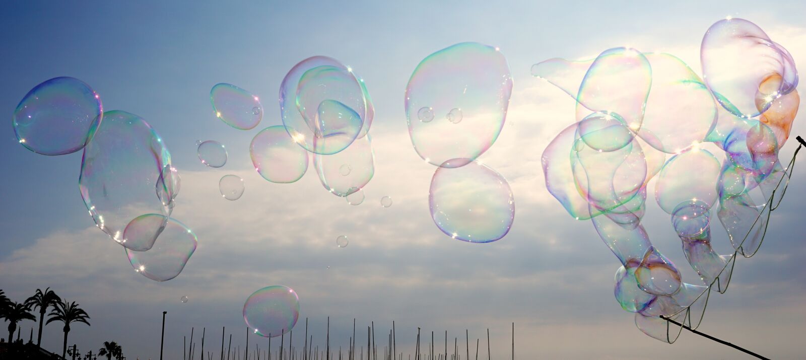 Воздушные шарики и мыльные пузыри
