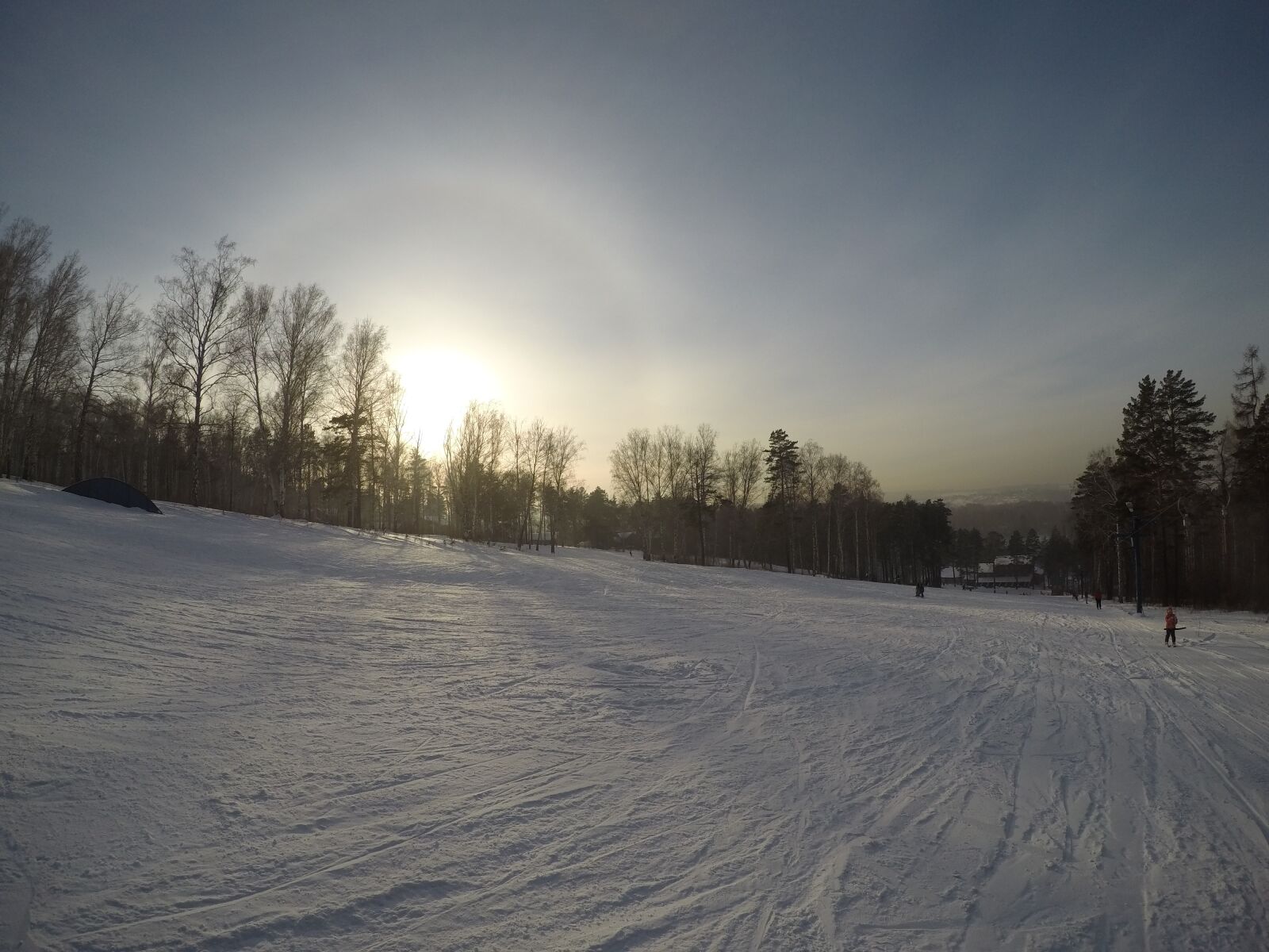 GoPro Hero5 Black sample photo. Snow, sunset, siberia photography