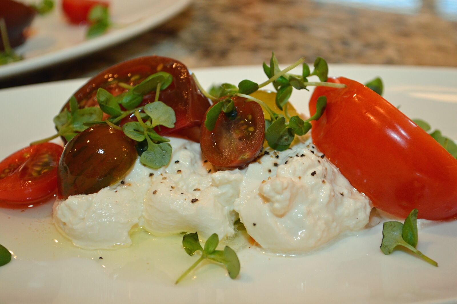 Nikon D3200 sample photo. Mozarella, food, salad photography