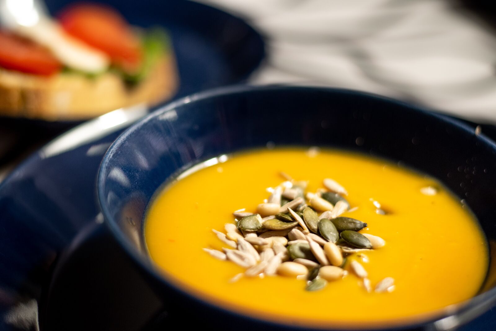 Nikon D750 sample photo. Food, soup, blue photography
