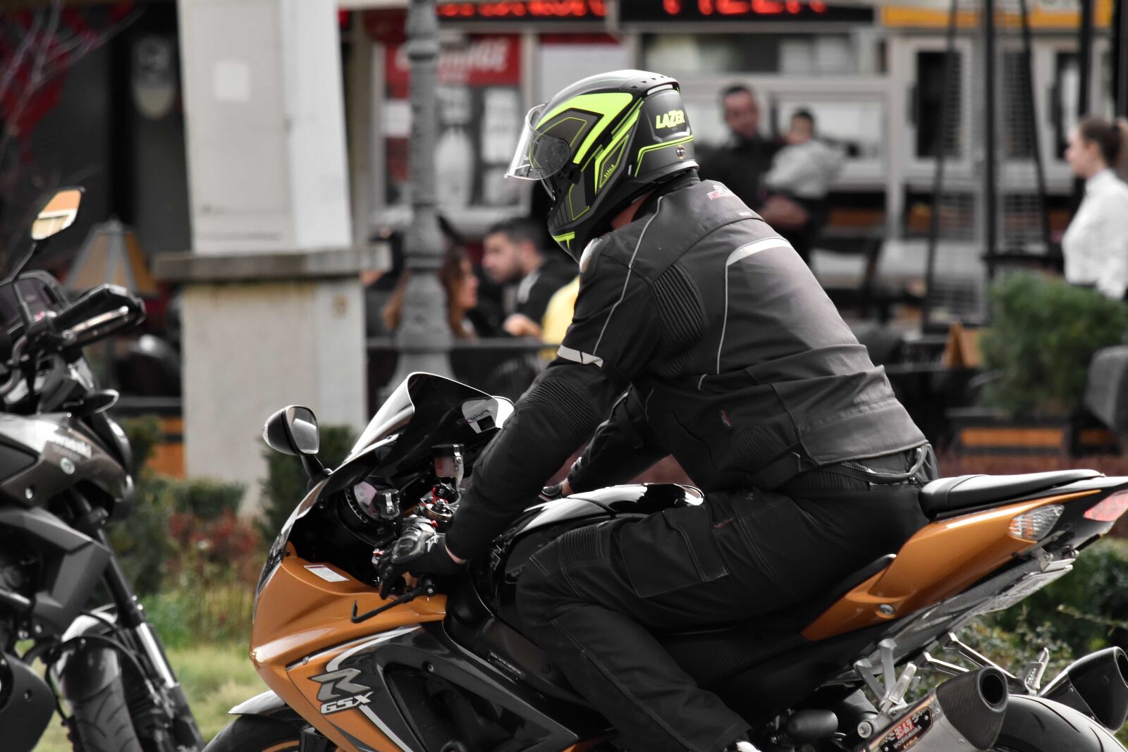 Nikon D5500 sample photo. Biker, motorcyclist, street, vehicle photography