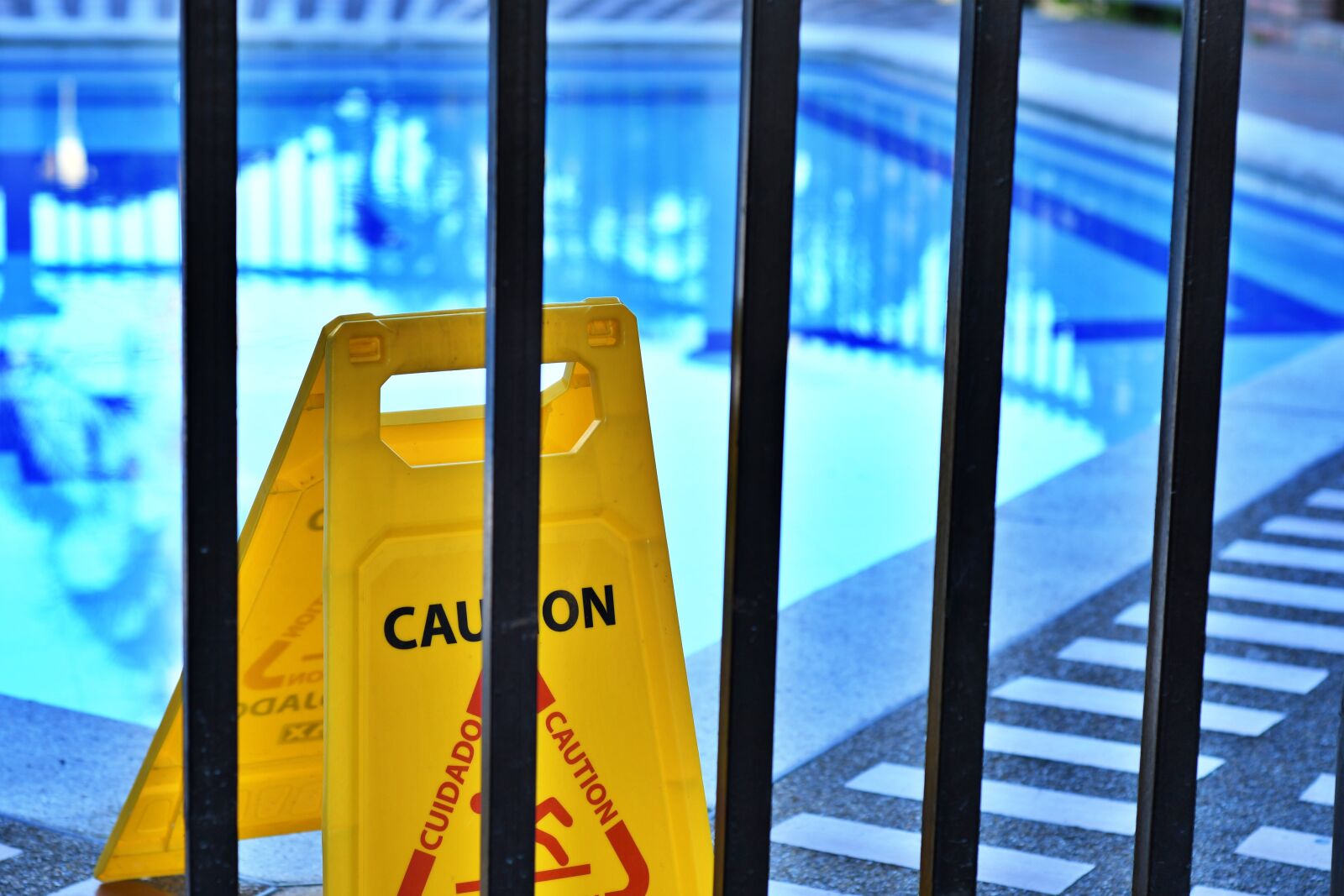 Nikon D7500 sample photo. Caution, pool, closed photography