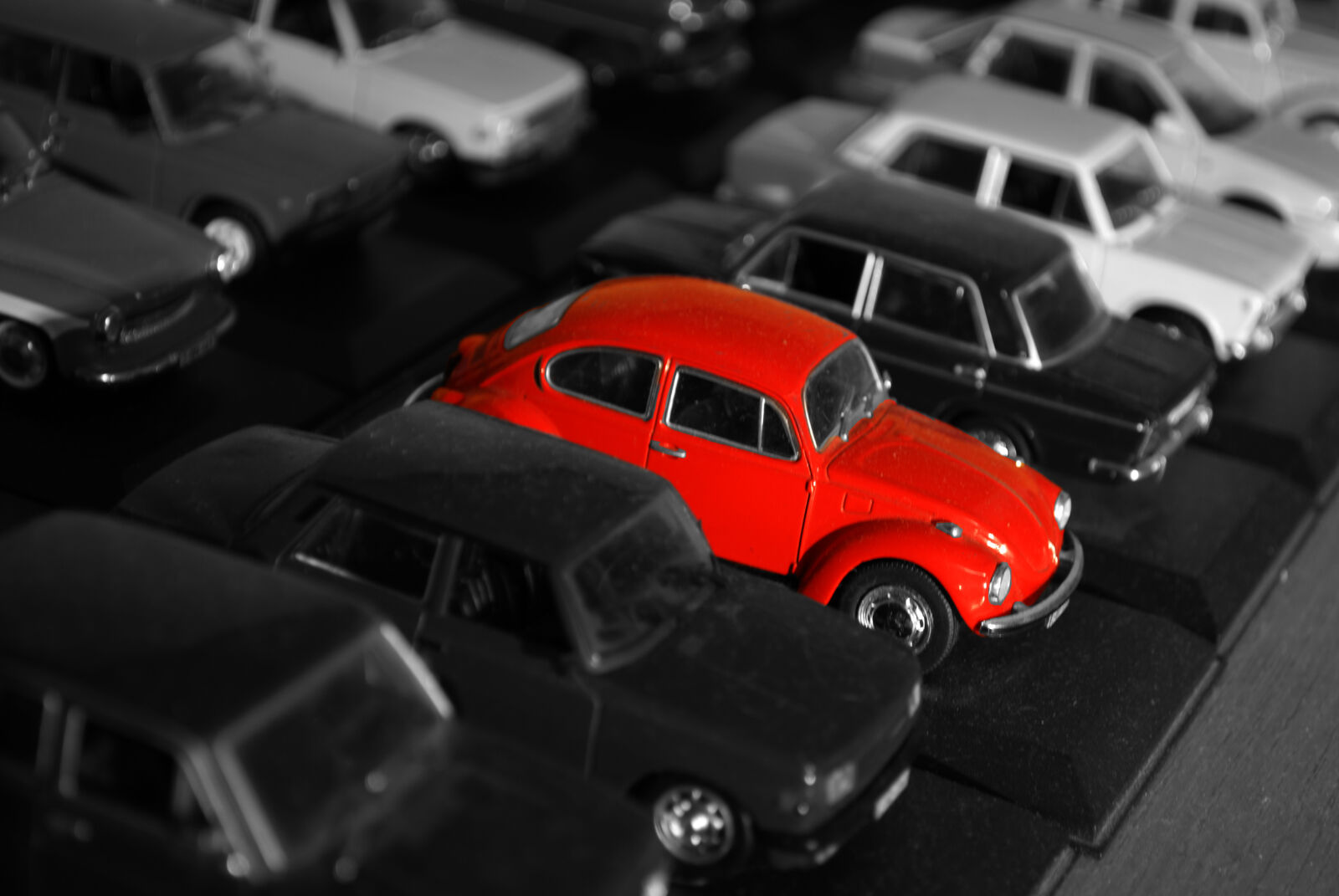 Nikon D80 sample photo. Red, beetle, car, toy photography