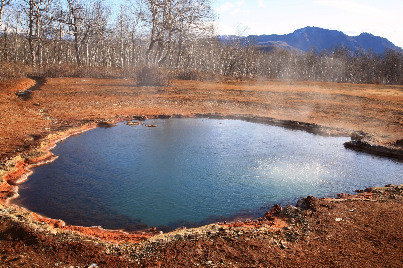 Canon EOS 5D sample photo. Hot spring, forest, mountains photography
