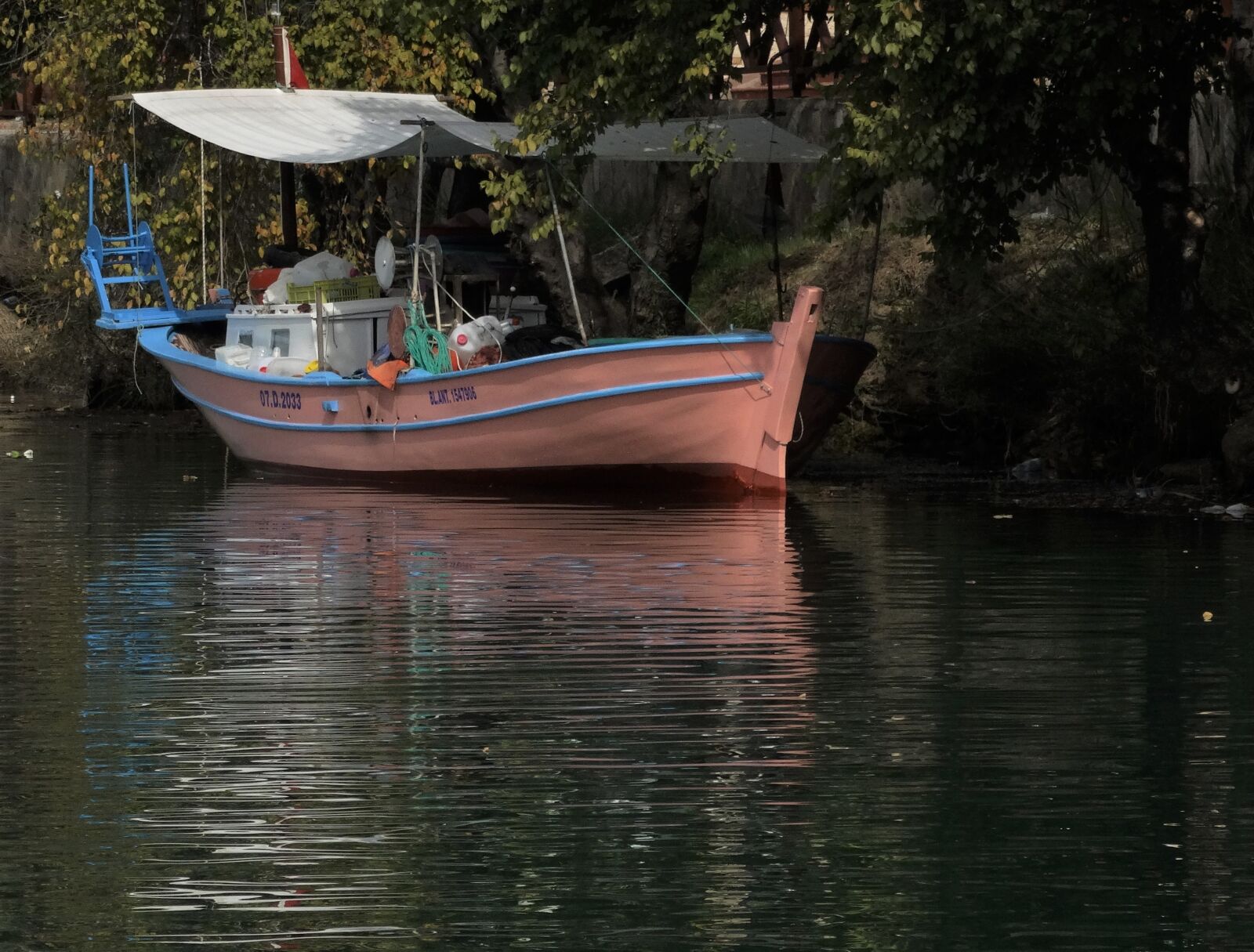Sony Cyber-shot DSC-HX300 sample photo. Boat, reflection, pink photography