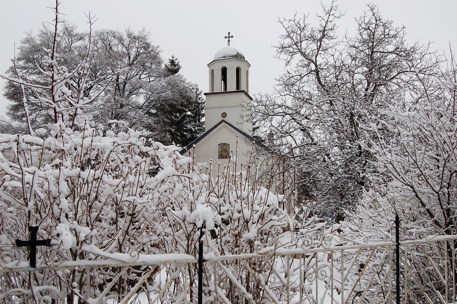 Nikon D50 sample photo. Church, bulgaria, snow photography