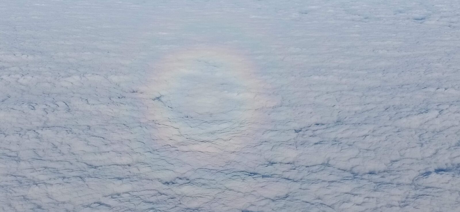 vivo 1907 sample photo. Full rainbow, 36000 feet photography
