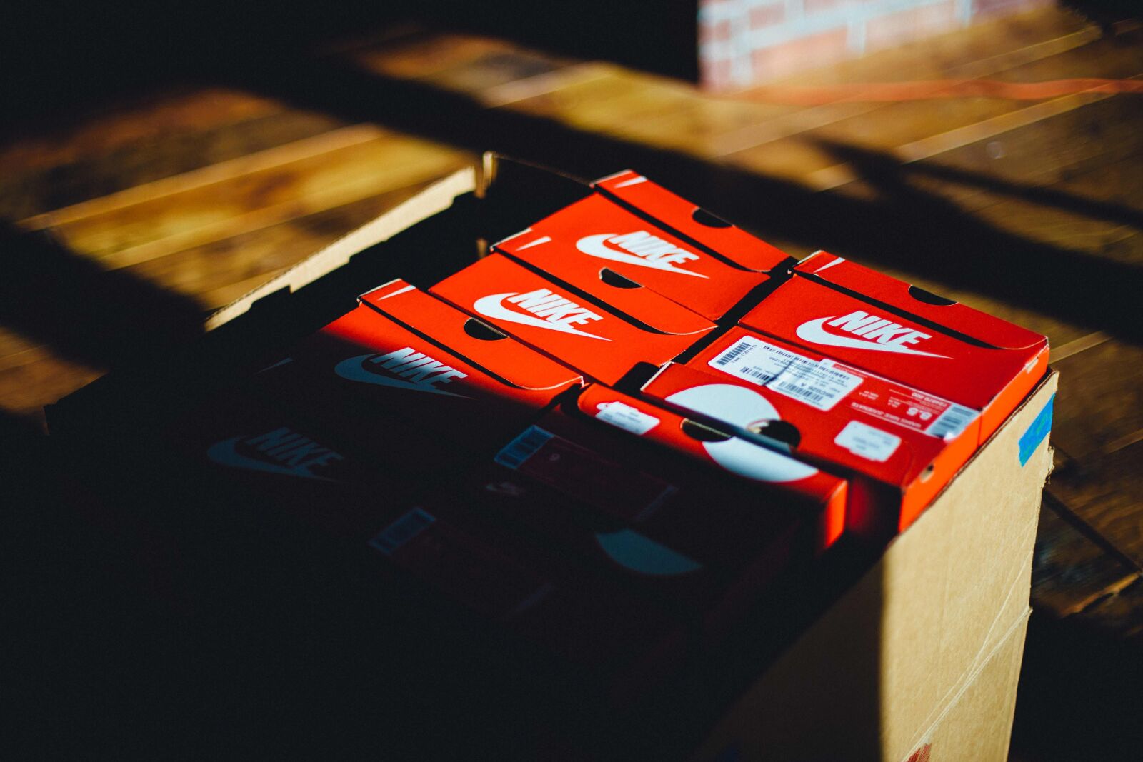 Canon EOS 6D + Canon EF 50mm F1.4 USM sample photo. Blur, boxes, nike photography