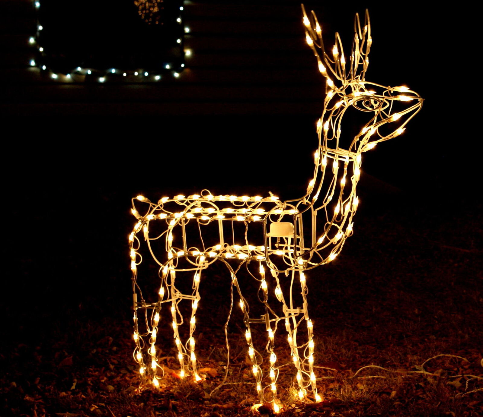 f/3.5-5.6 IS sample photo. Reindeer, christmas decoration, ornament photography