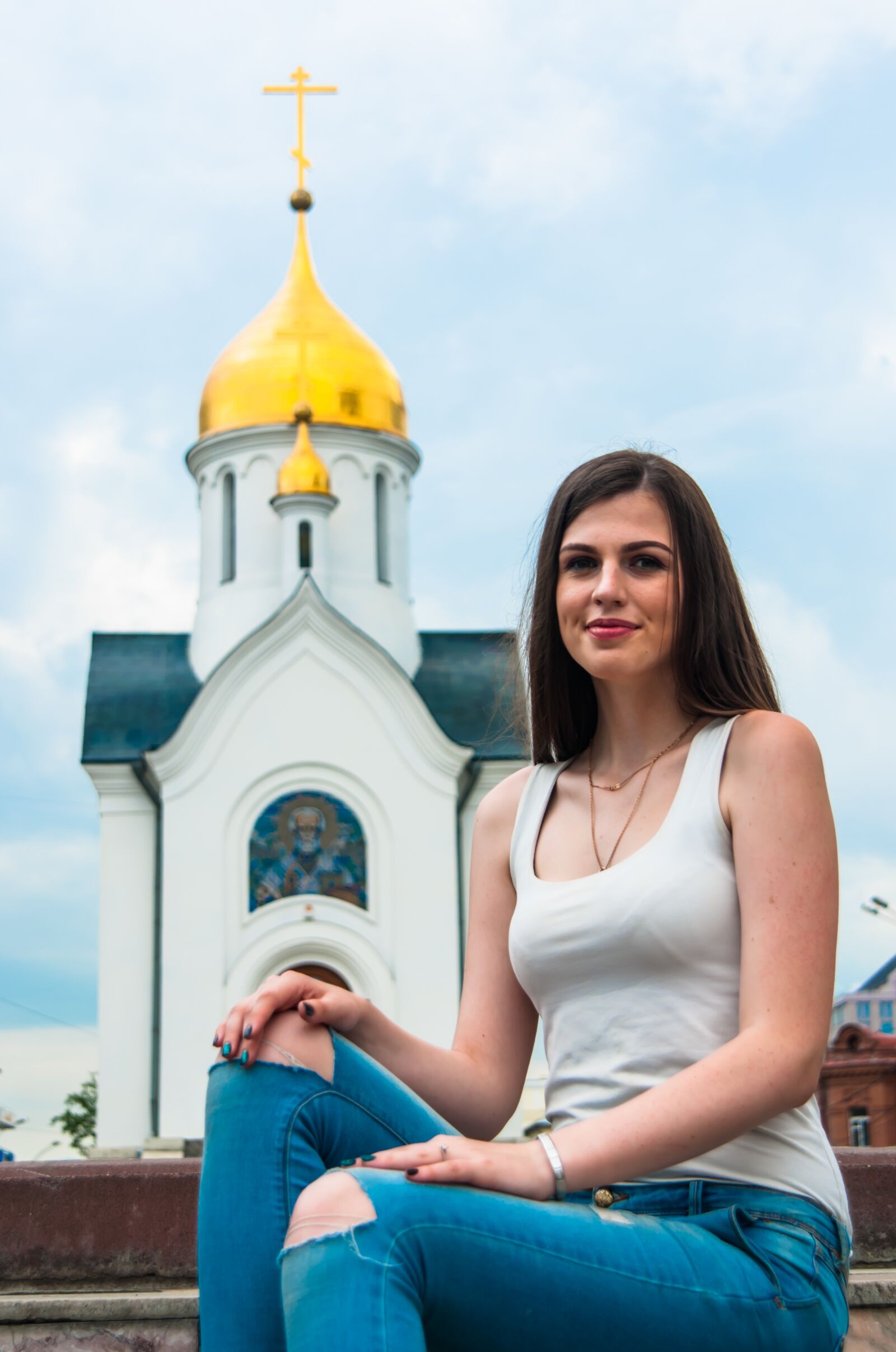 Nikon D300S sample photo. Woman, summer, sky photography