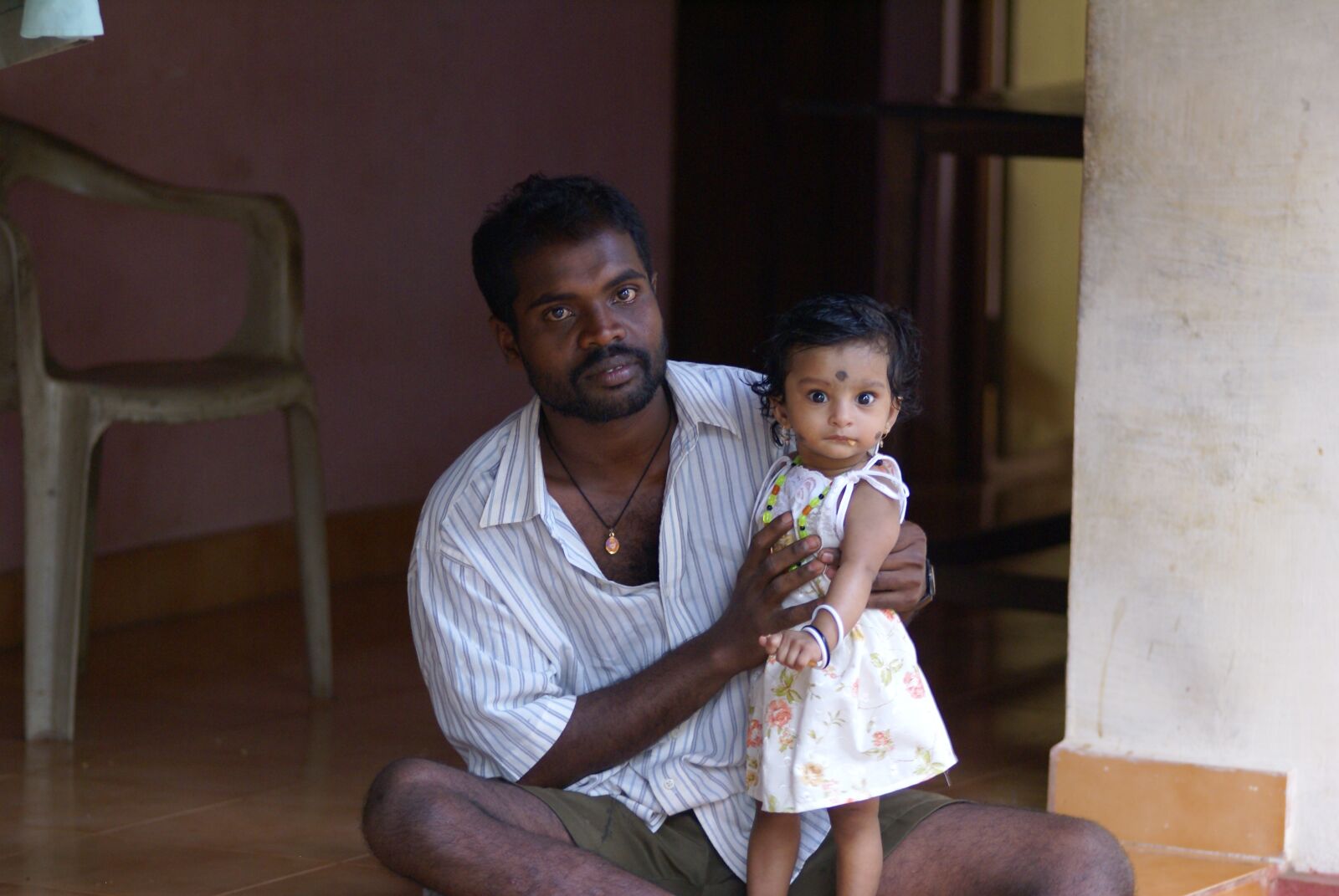 Sony Alpha DSLR-A100 sample photo. Indian, father, family photography