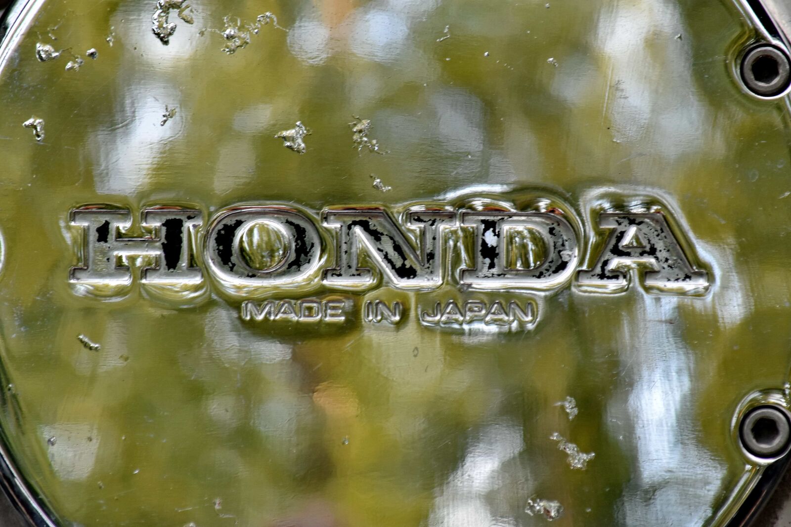 Nikon D5500 sample photo. Chrome, japanese, motorcycle, sign photography