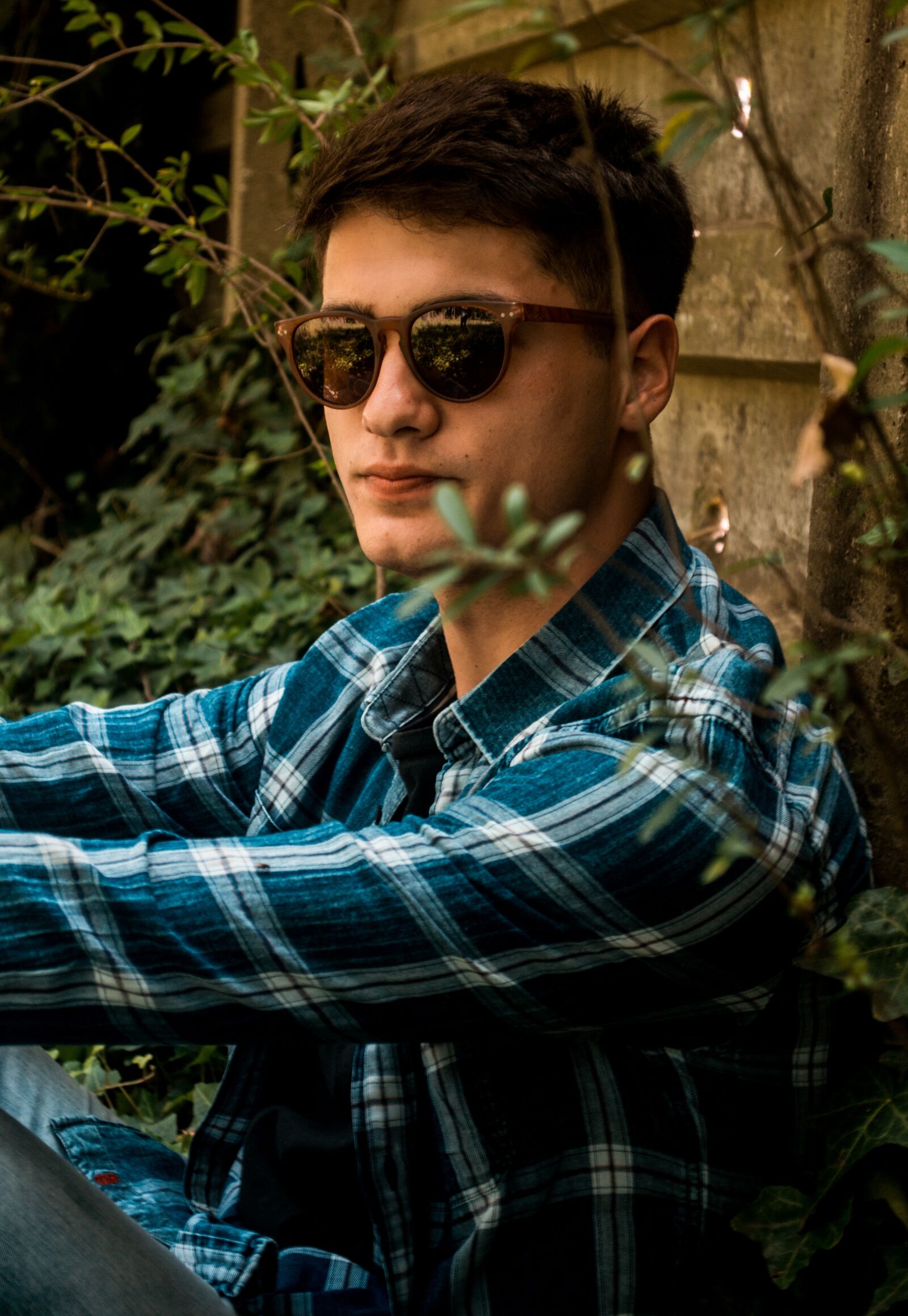 Nikon D3100 sample photo. Boy, portrait, green photography