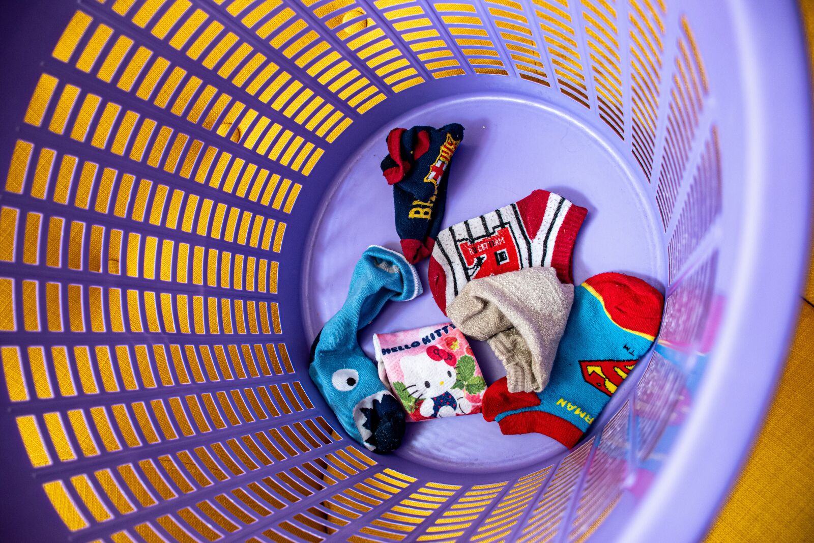 Nikon D5600 sample photo. Socks, different socks, laundry photography