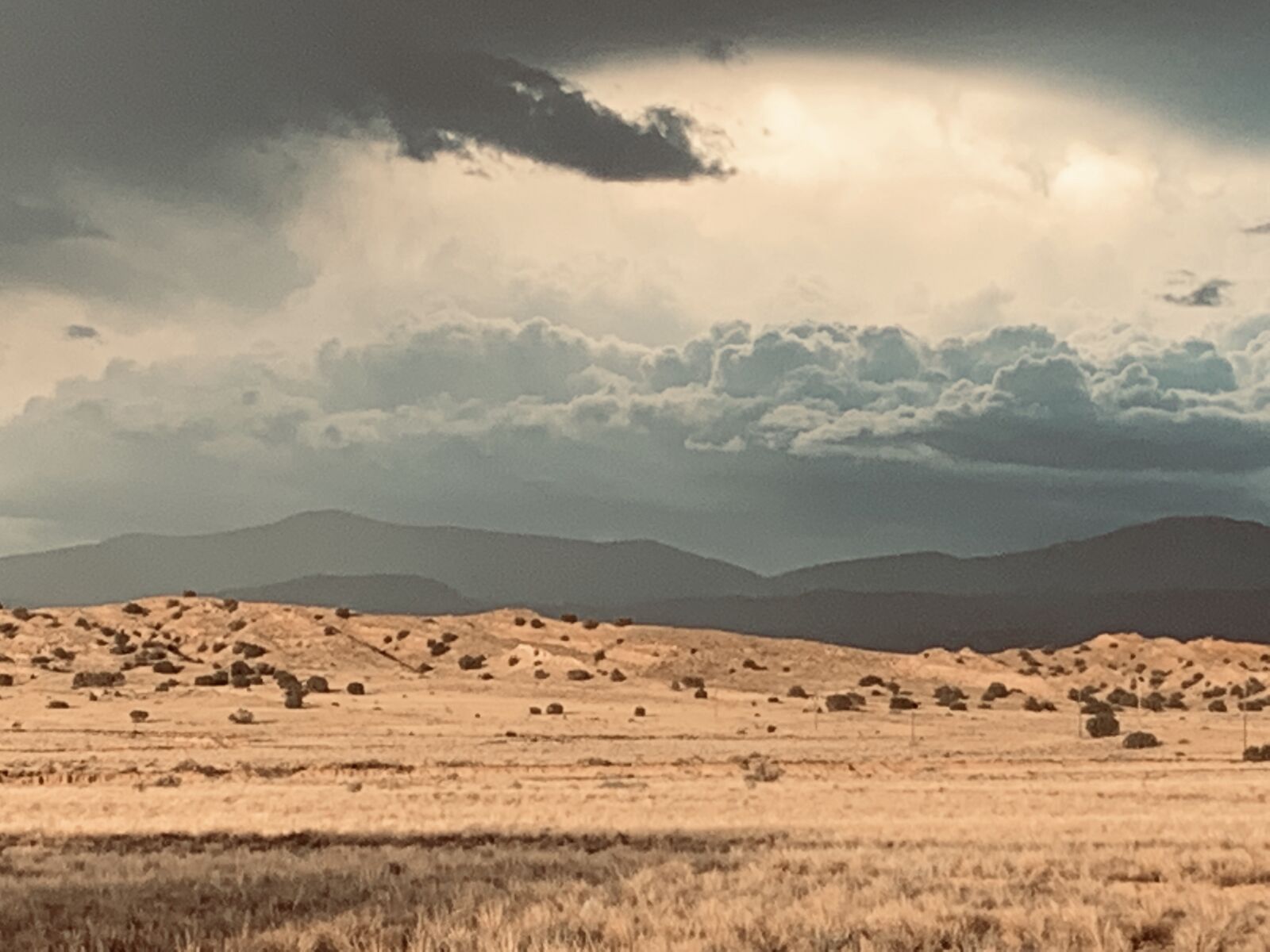 iPhone XR back camera 4.25mm f/1.8 sample photo. Desert, sky, storm photography