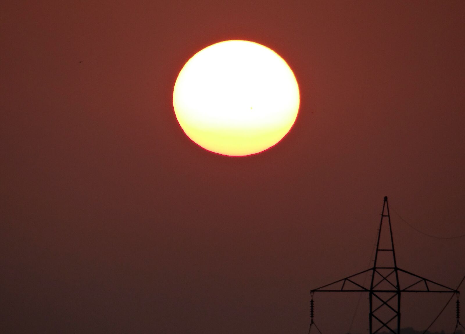 Sony DSC-HX200V sample photo. Sunset, electric pylon, electric photography
