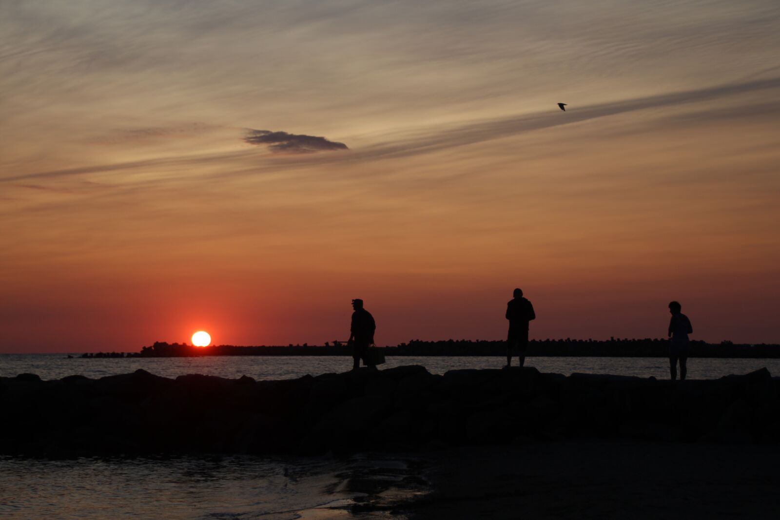 Canon EOS 700D (EOS Rebel T5i / EOS Kiss X7i) sample photo. Sunrise, people, silhouettes photography