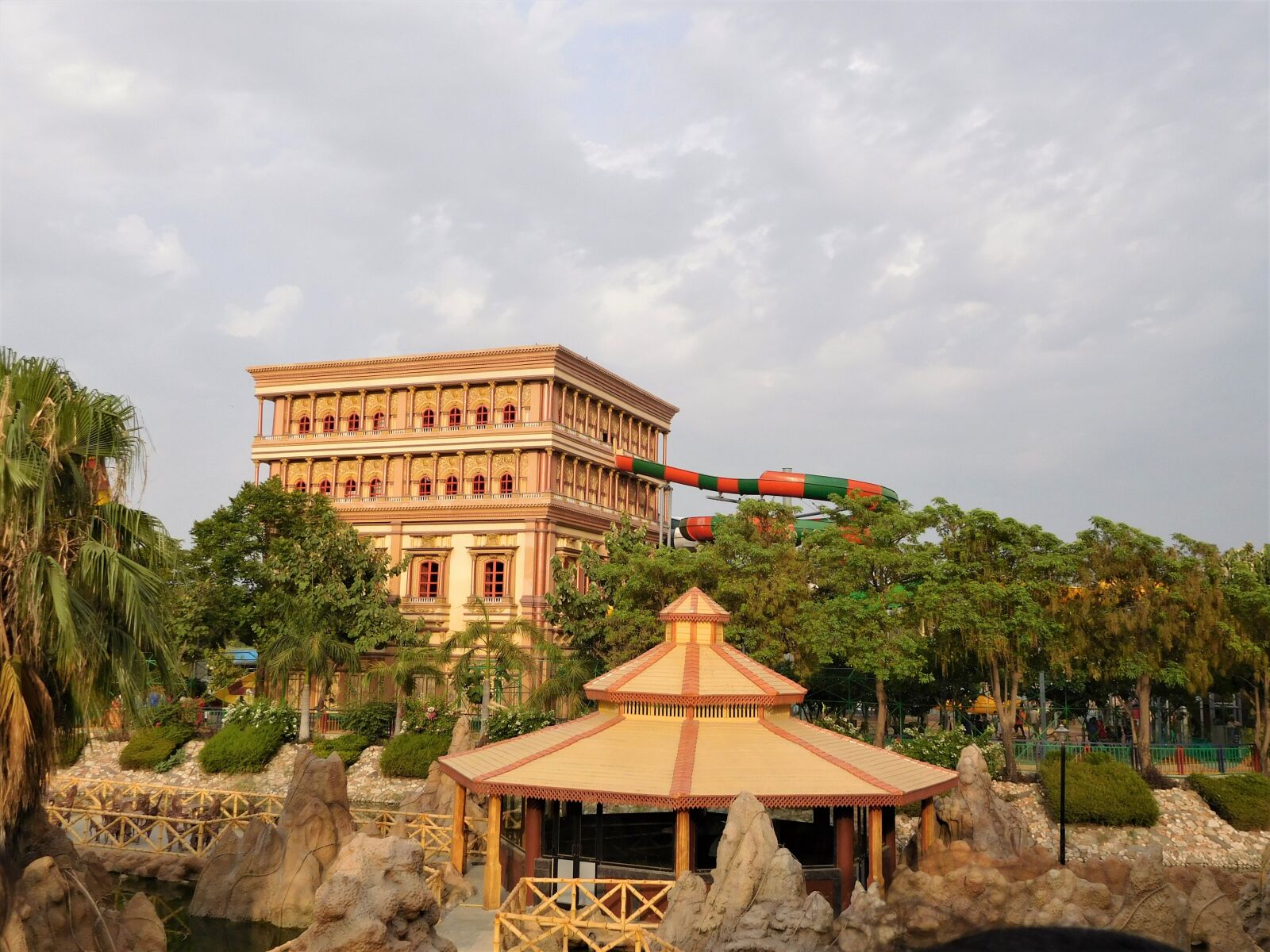 Nikon Coolpix S7000 sample photo. India, water park, building photography