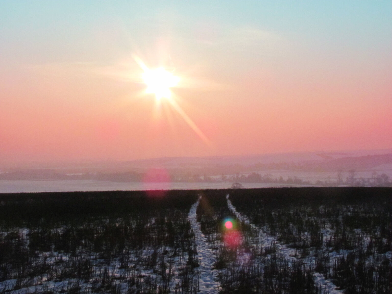 Canon PowerShot SX120 IS sample photo. Sunset, winter photography