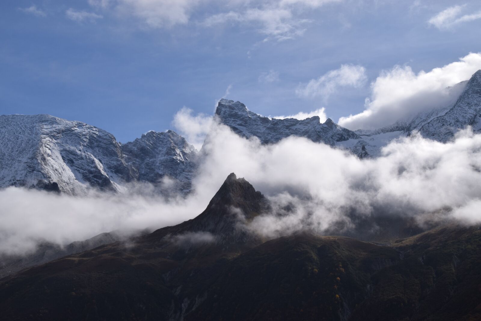 Nikon D5300 sample photo. Vanoise, alps, clouds photography