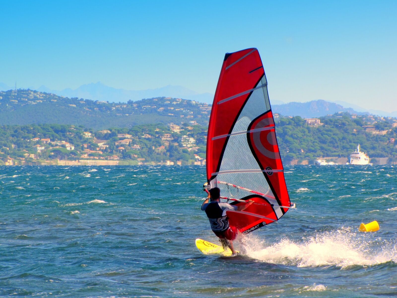 Canon PowerShot SX10 IS sample photo. Windsurf, windsurfer, aquatics photography