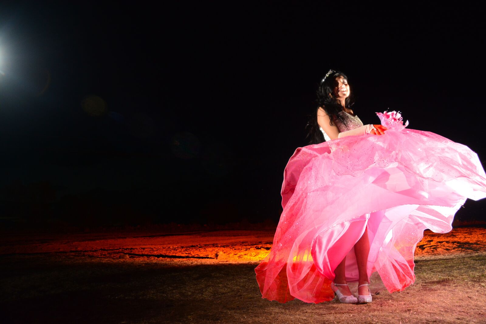 Nikon D5200 sample photo. Girl, night, darkness photography