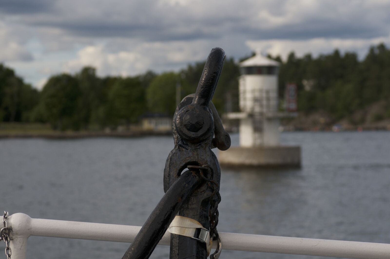 Nikon D300 sample photo. Anchor, evening, sun, lighthouse photography