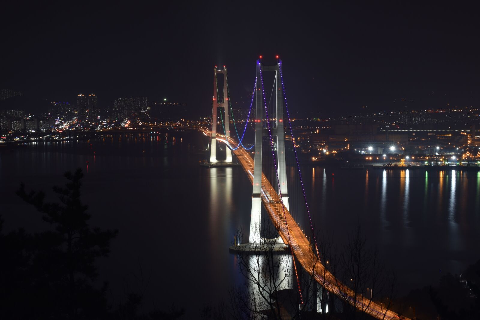 Nikon D5500 sample photo. Night view, bridge, night photography