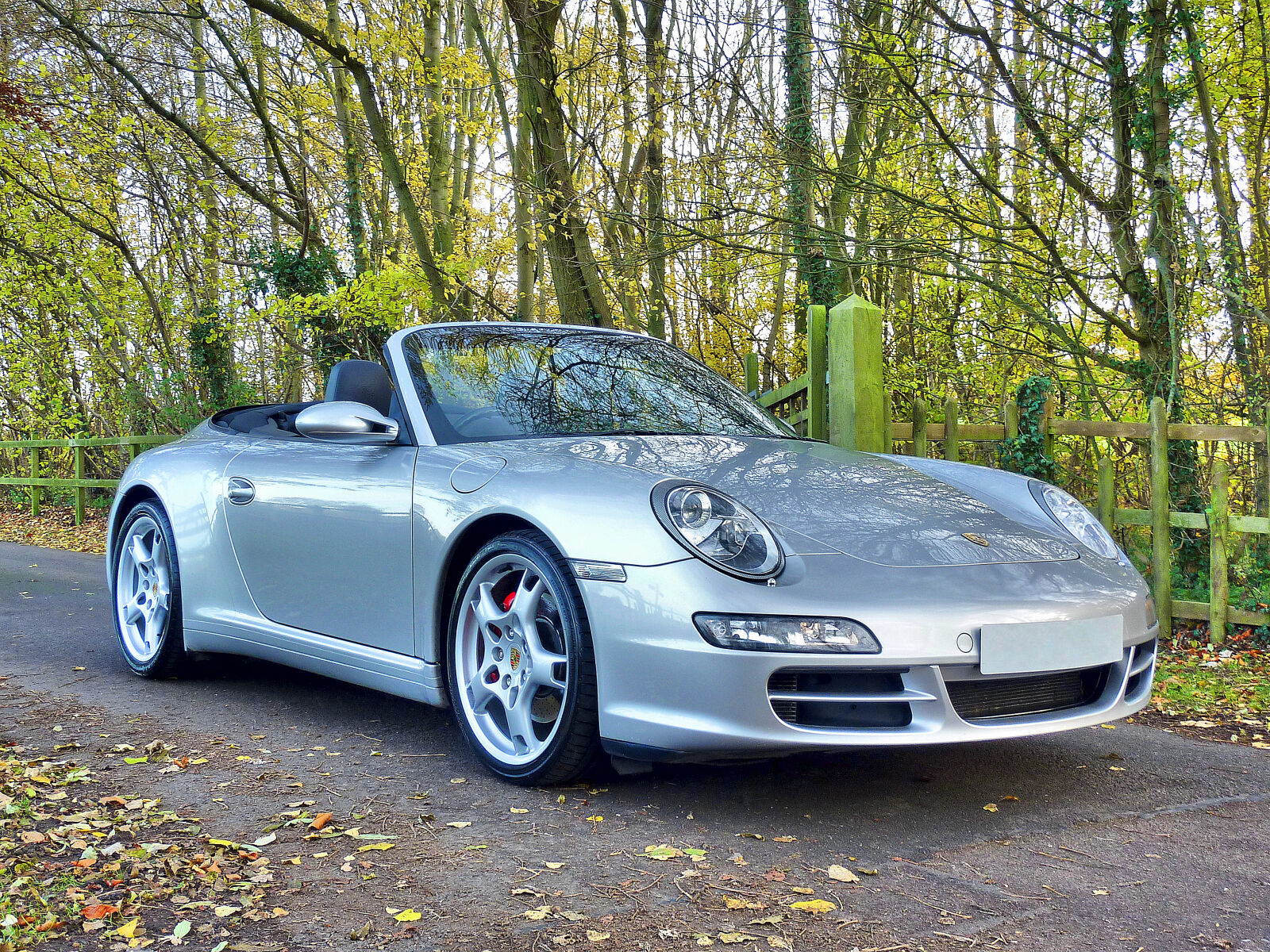 Panasonic DMC-TZ7 sample photo. Silver, porsche, 911, convertible photography