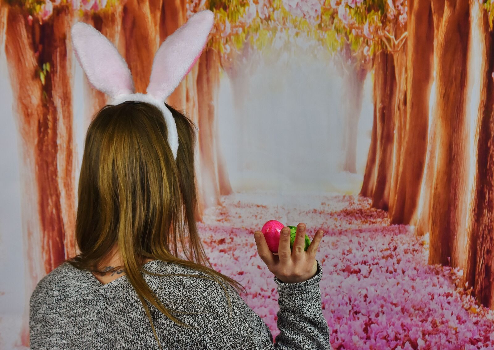 Nikon D7200 sample photo. Easter, girl, rabbit ears photography