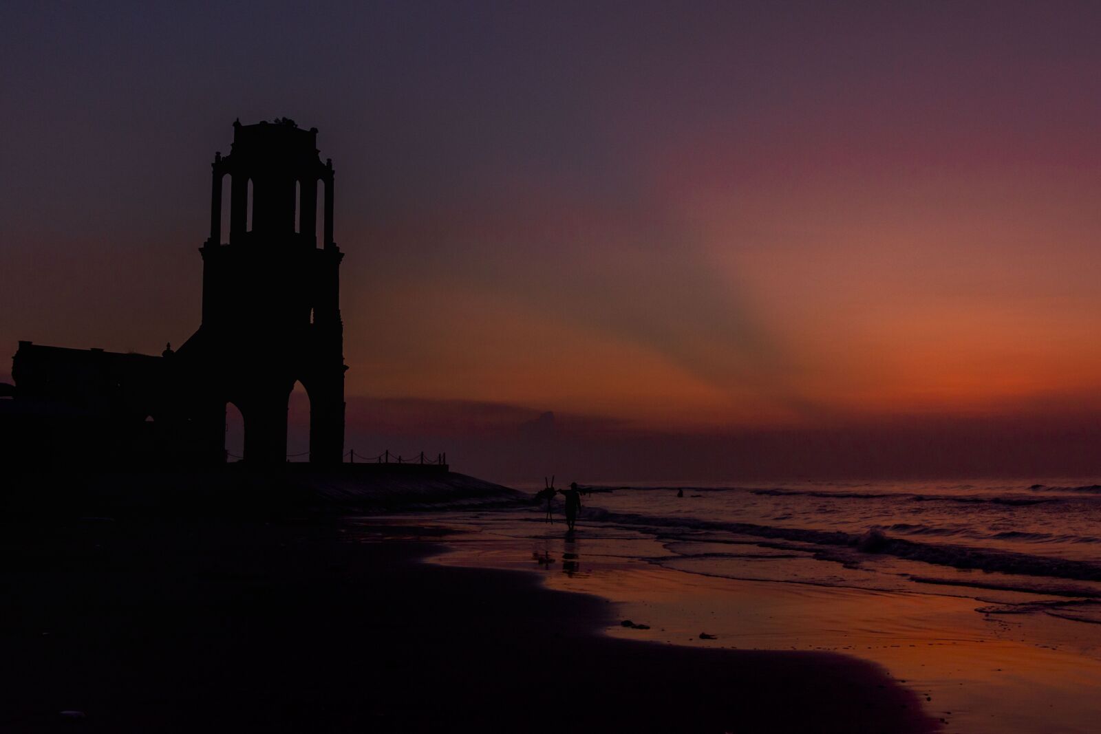 Nikon D7100 sample photo. Dumped church, sea, landscape photography