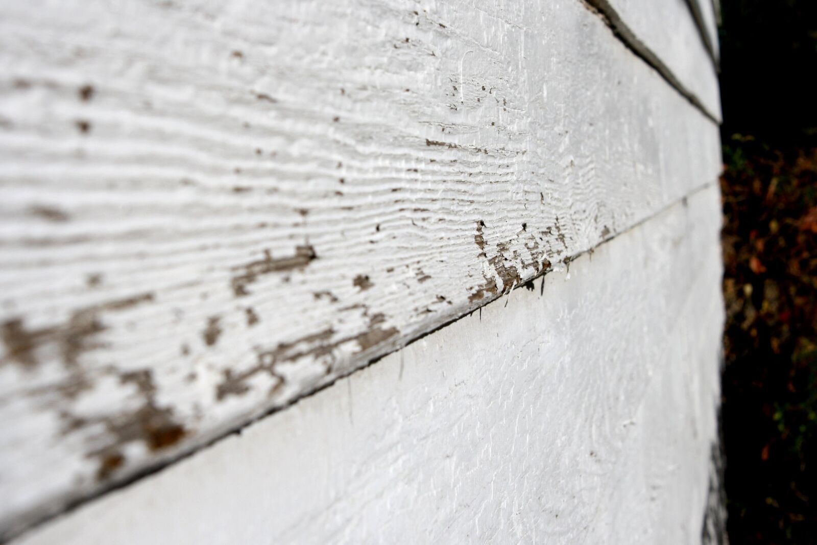 f/3.5-5.6 IS sample photo. White colored plank, texture photography