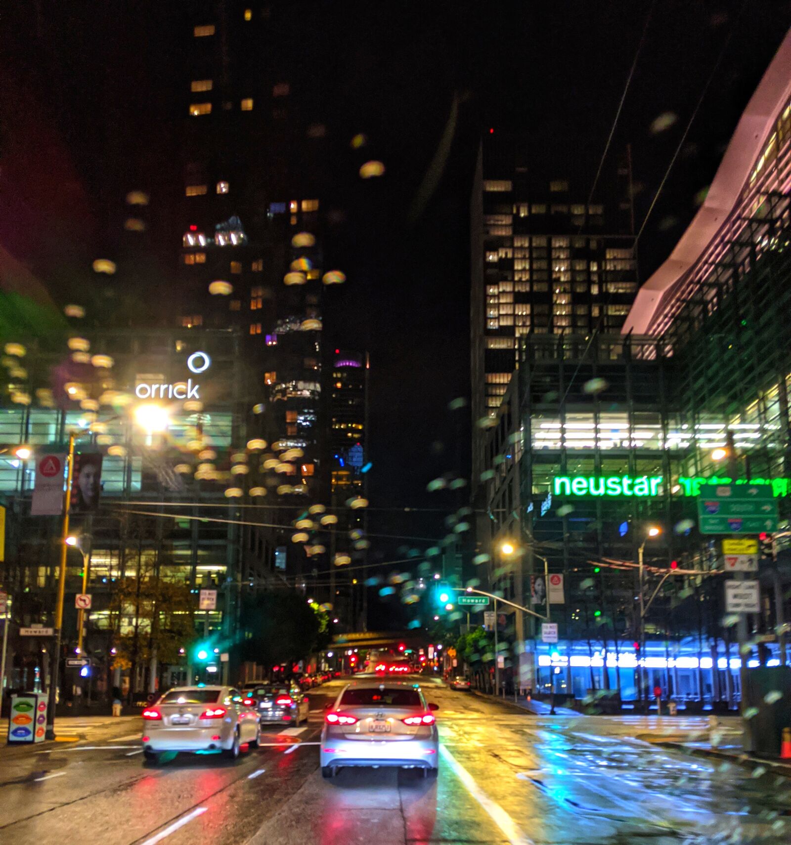 Google Pixel 3 XL sample photo. Rain, city streets, san photography