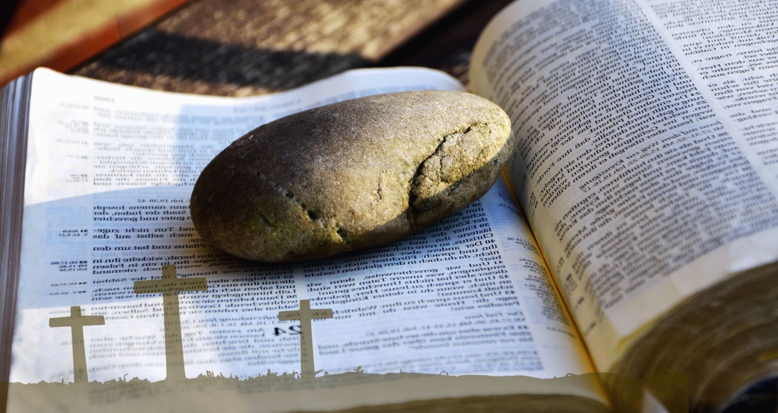 Nikon D5200 sample photo. Book, stone, cross, christianity photography