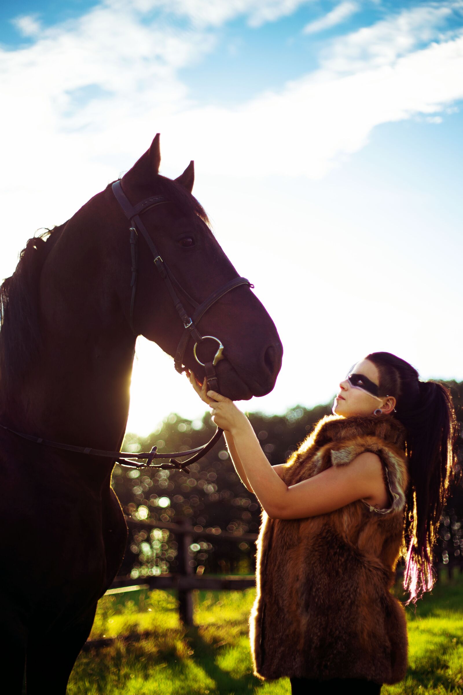 Canon EOS 6D sample photo. Girl, sun, horse photography