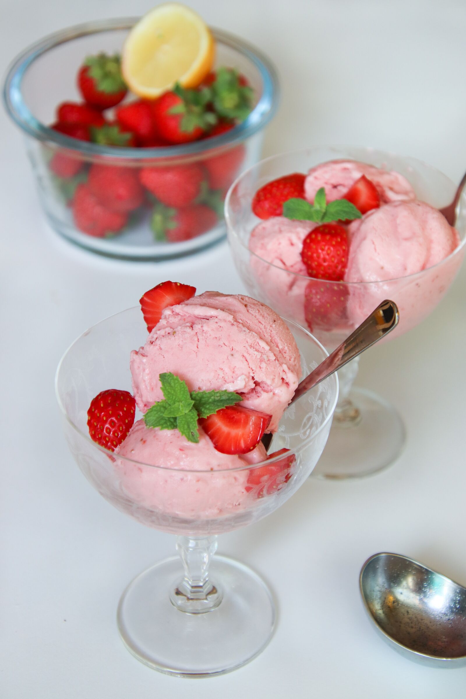 Tamron 18-400mm F3.5-6.3 Di II VC HLD sample photo. Icecream, strawberry, dessert photography